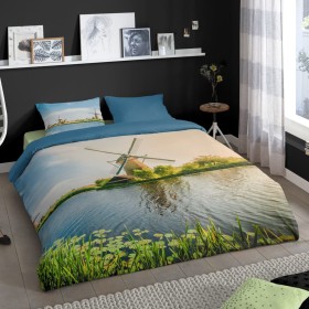 Good Morning Funda de edredón WINDMILL 140x200/220 cm multicolor de Good Morning, Fundas de nórdico - Ref: Foro24-437746, Pre...