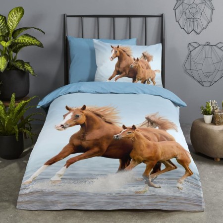 Good Morning FREE children's duvet cover 140x200/220 cm brown blue by Good Morning, Duvet covers - Ref: Foro24-437672, Price:...