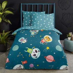 Good Morning SPACY Kinderbettbezug 120x150 cm Petrolblau von Good Morning, Bettbezüge - Ref: Foro24-437698, Preis: 28,99 €, R...