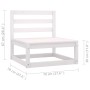 11-piece garden furniture set with white pine wood cushions by vidaXL, Garden sets - Ref: Foro24-3077080, Price: 828,51 €, Di...