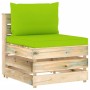 3-piece garden furniture with green impregnated wood cushions by vidaXL, Garden sets - Ref: Foro24-3074578, Price: 255,94 €, ...