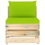 3-piece garden furniture with green impregnated wood cushions by vidaXL, Garden sets - Ref: Foro24-3074578, Price: 255,94 €, ...