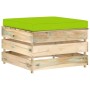 3-piece garden furniture with green impregnated wood cushions by vidaXL, Garden sets - Ref: Foro24-3074578, Price: 255,94 €, ...