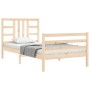 Estructura de cama con cabecero madera maciza 90x200 cm de vidaXL, Camas y somieres - Ref: Foro24-3193906, Precio: 94,91 €, D...