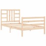 Estructura de cama con cabecero madera maciza 90x200 cm de vidaXL, Camas y somieres - Ref: Foro24-3193906, Precio: 94,91 €, D...