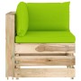 Garden furniture 5 pieces with green impregnated wood cushions by vidaXL, Garden sets - Ref: Foro24-3074638, Price: 556,13 €,...