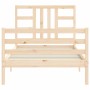 Estructura de cama con cabecero madera maciza 90x200 cm de vidaXL, Camas y somieres - Ref: Foro24-3193906, Precio: 94,91 €, D...