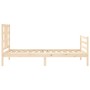 Estructura de cama con cabecero madera maciza 90x200 cm de vidaXL, Camas y somieres - Ref: Foro24-3193906, Precio: 94,91 €, D...