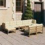 Gartenmöbel-Set 10 Stück honigbraune Kissen aus Kiefernholz von vidaXL, Gartensets - Ref: Foro24-3077142, Preis: 890,99 €, Ra...