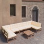 Garden furniture set 8 pcs honey brown pine wood cushions by vidaXL, Garden sets - Ref: Foro24-3077192, Price: 781,99 €, Disc...