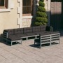 Gartenmöbel-Set 9-teilig und Kissen aus massivem Kiefernholz von vidaXL, Gartensets - Ref: Foro24-3077136, Preis: 795,77 €, R...