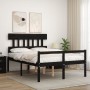 Elderly bed solid wood headboard black 120x200 cm by vidaXL, Beds and slatted bases - Ref: Foro24-3195415, Price: 128,77 €, D...