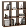 FMD Shelving unit with 9 compartments in aged wood color by FMD, Bookcases and shelves - Ref: Foro24-437011, Price: 146,99 €,...