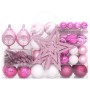 108-teiliges Weihnachtsornament-Set in Weiß und Rosa von vidaXL, Festliche Dekorationen - Ref: Foro24-330094, Preis: 40,99 €,...