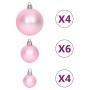 108-teiliges Weihnachtsornament-Set in Weiß und Rosa von vidaXL, Festliche Dekorationen - Ref: Foro24-330094, Preis: 40,99 €,...