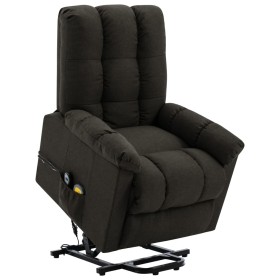 Silla de masaje elevable de tela marrón oscuro de vidaXL, Sillones de masaje eléctricos - Ref: Foro24-321395, Precio: 376,99 ...