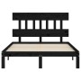 Estructura de cama con cabecero madera maciza negro 120x200 cm de vidaXL, Camas y somieres - Ref: Foro24-3193595, Precio: 135...