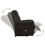 Silla de masaje elevable de tela marrón oscuro de vidaXL, Sillones de masaje eléctricos - Ref: Foro24-321395, Precio: 376,71 ...