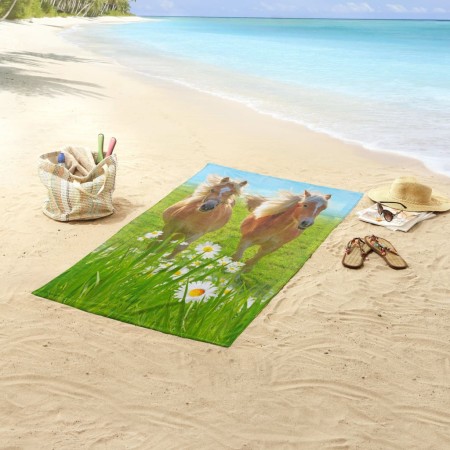 Good Morning Toalla de playa HORSES multicolor 75x150 cm de Good Morning, Toallas de playa - Ref: Foro24-437539, Precio: 16,7...