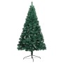 Halber künstlicher Weihnachtsbaum mit LEDs und grünem Ständer 120 cm von vidaXL, Weihnachtsbäume - Ref: Foro24-3077391, Preis...