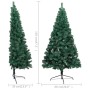 Halber künstlicher Weihnachtsbaum mit LEDs und grünem Ständer 120 cm von vidaXL, Weihnachtsbäume - Ref: Foro24-3077391, Preis...