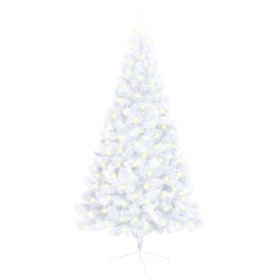 Halber künstlicher Weihnachtsbaum mit LED und weißem PVC-Träger, 150 cm von vidaXL, Weihnachtsbäume - Ref: Foro24-3077397, Pr...