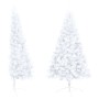 Medio árbol Navidad artificial LED y soporte PVC blanco 150 cm de vidaXL, Arboles de navidad - Ref: Foro24-3077397, Precio: 2...