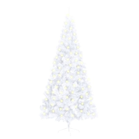 Halber künstlicher Weihnachtsbaum mit LED und weißem PVC-Träger, 210 cm von vidaXL, Weihnachtsbäume - Ref: Foro24-3077399, Pr...