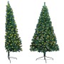 Halber künstlicher Weihnachtsbaum mit LEDs und grünem Ständer, 150 cm von vidaXL, Weihnachtsbäume - Ref: Foro24-3077392, Prei...