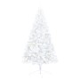 Medio árbol Navidad artificial LED y soporte PVC blanco 210 cm de vidaXL, Arboles de navidad - Ref: Foro24-3077396, Precio: 2...