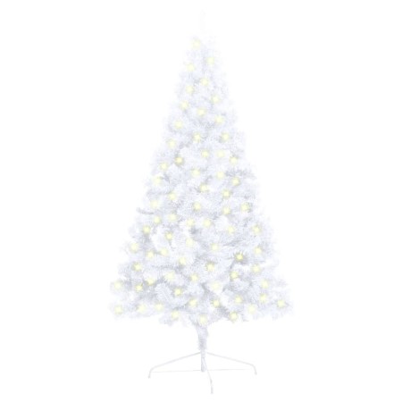 Halber künstlicher Weihnachtsbaum mit LED und weißem PVC-Träger, 210 cm von vidaXL, Weihnachtsbäume - Ref: Foro24-3077396, Pr...