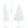 Medio árbol Navidad artificial LED y soporte PVC blanco 210 cm de vidaXL, Arboles de navidad - Ref: Foro24-3077396, Precio: 2...