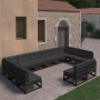 12-piece garden furniture set with black pine wood cushions by vidaXL, Garden sets - Ref: Foro24-3077238, Price: 1,00 €, Disc...