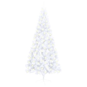 Halber künstlicher Weihnachtsbaum mit LED und weißem PVC-Träger, 180 cm von vidaXL, Weihnachtsbäume - Ref: Foro24-3077398, Pr...