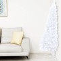 Medio árbol Navidad artificial LED y soporte PVC blanco 180 cm de vidaXL, Arboles de navidad - Ref: Foro24-3077398, Precio: 3...