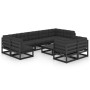 10-piece garden furniture set with black pine wood cushions by vidaXL, Garden sets - Ref: Foro24-3077263, Price: 1,00 €, Disc...