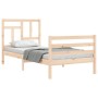 Estructura de cama con cabecero madera maciza 90x200 cm de vidaXL, Camas y somieres - Ref: Foro24-3194946, Precio: 94,99 €, D...