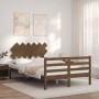 Estructura de cama matrimonio con cabecero madera marrón miel de vidaXL, Camas y somieres - Ref: Foro24-3195259, Precio: 149,...