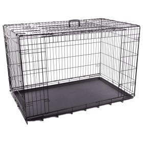 FLAMINGO Wire cage sliding door Nyo XXL 124x77x81.5 cm black by FLAMINGO, Pet carriers and boxes - Ref: Foro24-439625, Price:...