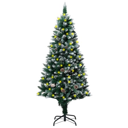 Árbol de Navidad artificial con luces LED, piñas y nieve 180 cm de vidaXL, Arboles de navidad - Ref: Foro24-3077445, Precio: ...