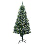 Árbol de Navidad artificial con luces LED, piñas y nieve 150 cm de vidaXL, Arboles de navidad - Ref: Foro24-3077444, Precio: ...