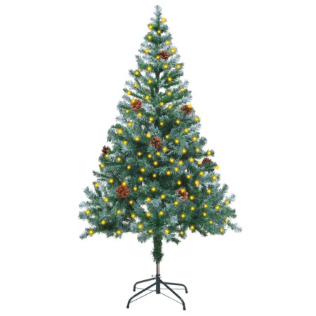 Weihnachtsbaum mit Frost, LED-Lichtern und Tannenzapfen 150 cm von vidaXL, Weihnachtsbäume - Ref: Foro24-3077441, Preis: 38,5...