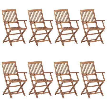 Folding outdoor chairs 8 pcs solid acacia wood by vidaXL, Garden chairs - Ref: Foro24-3074937, Price: 403,38 €, Discount: %