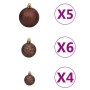 Halber Weihnachtsbaum mit Lichtern und grünen Kugeln 240 cm von vidaXL, Weihnachtsbäume - Ref: Foro24-3077481, Preis: 75,99 €...