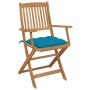 Folding garden chairs 8 units and solid acacia wood cushions by vidaXL, Garden chairs - Ref: Foro24-3074986, Price: 448,16 €,...