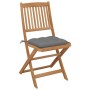 8 pcs folding garden chairs and solid acacia wood cushions by vidaXL, Garden chairs - Ref: Foro24-3075037, Price: 407,69 €, D...