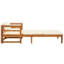 Sun lounger with cream cushions in solid acacia wood by vidaXL, Modular outdoor sofas - Ref: Foro24-316312, Price: 169,55 €, ...