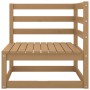 Garten-Ecksofa und Kissen aus cremefarbenem Kiefernholz von vidaXL, Modulare Sofas für den Außenbereich - Ref: Foro24-805718,...