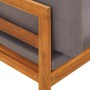 Ecksofa aus massivem Akazienholz mit dunkelgrauen Kissen von vidaXL, Modulare Sofas für den Außenbereich - Ref: Foro24-316320...