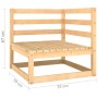 Corner garden sofa made of solid pine wood by vidaXL, Garden sets - Ref: Foro24-805660, Price: 69,59 €, Discount: %